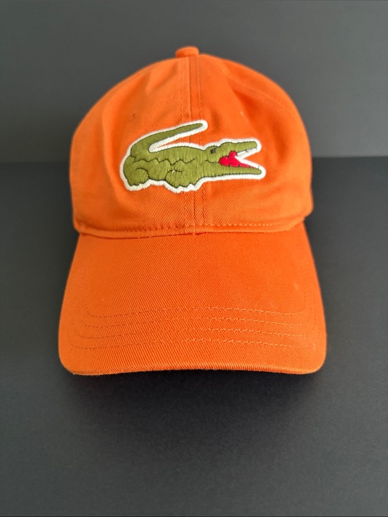 Lacoste Other - Lacoste Orange Cap with Green Crocodile Patch